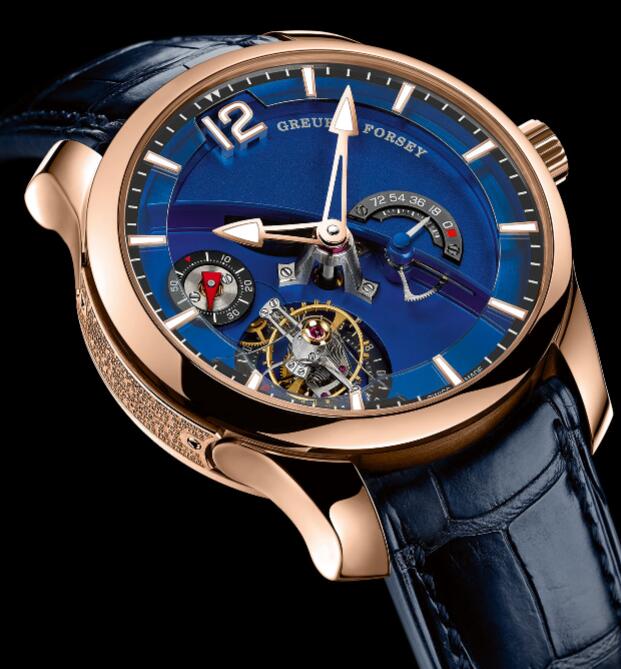 Greubel Forsey Tourbillon 24 Secondes Contemporain Red Gold Blue Replica Watch